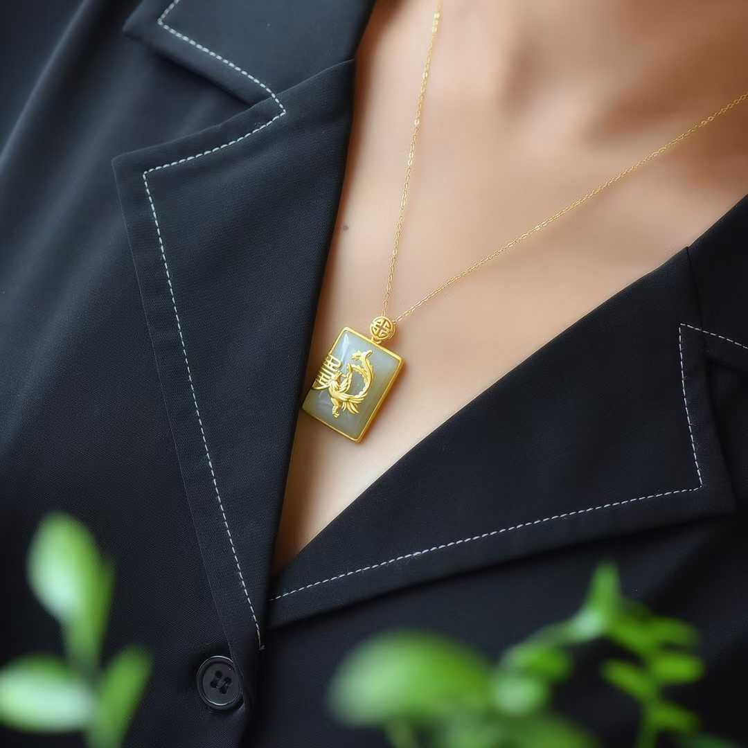 Dragon Plaque Pendant - jewelry - weilin.com
