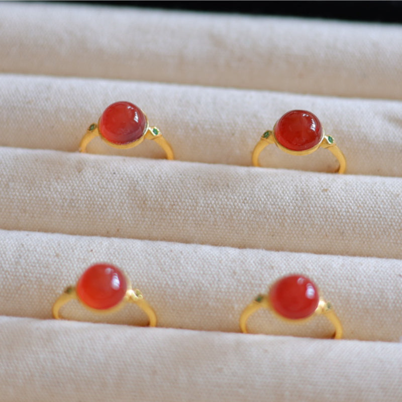 Natural Baoshan Ice-Grade Red Tourmaline Ring