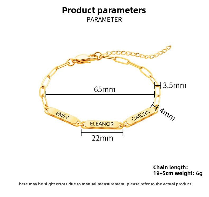 Engraved custom fashion bracelet - jewelry - weilin.com