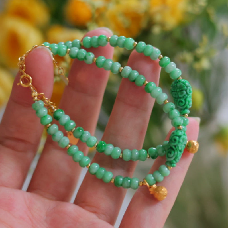 Natural Burmese Jadeite Bracelet