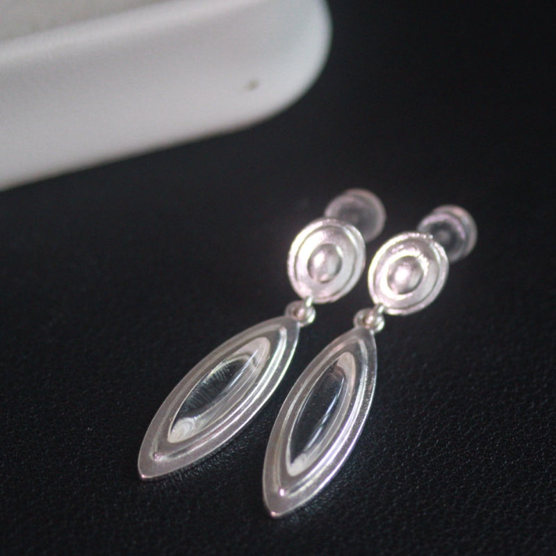 Natural White Crystal Earrings