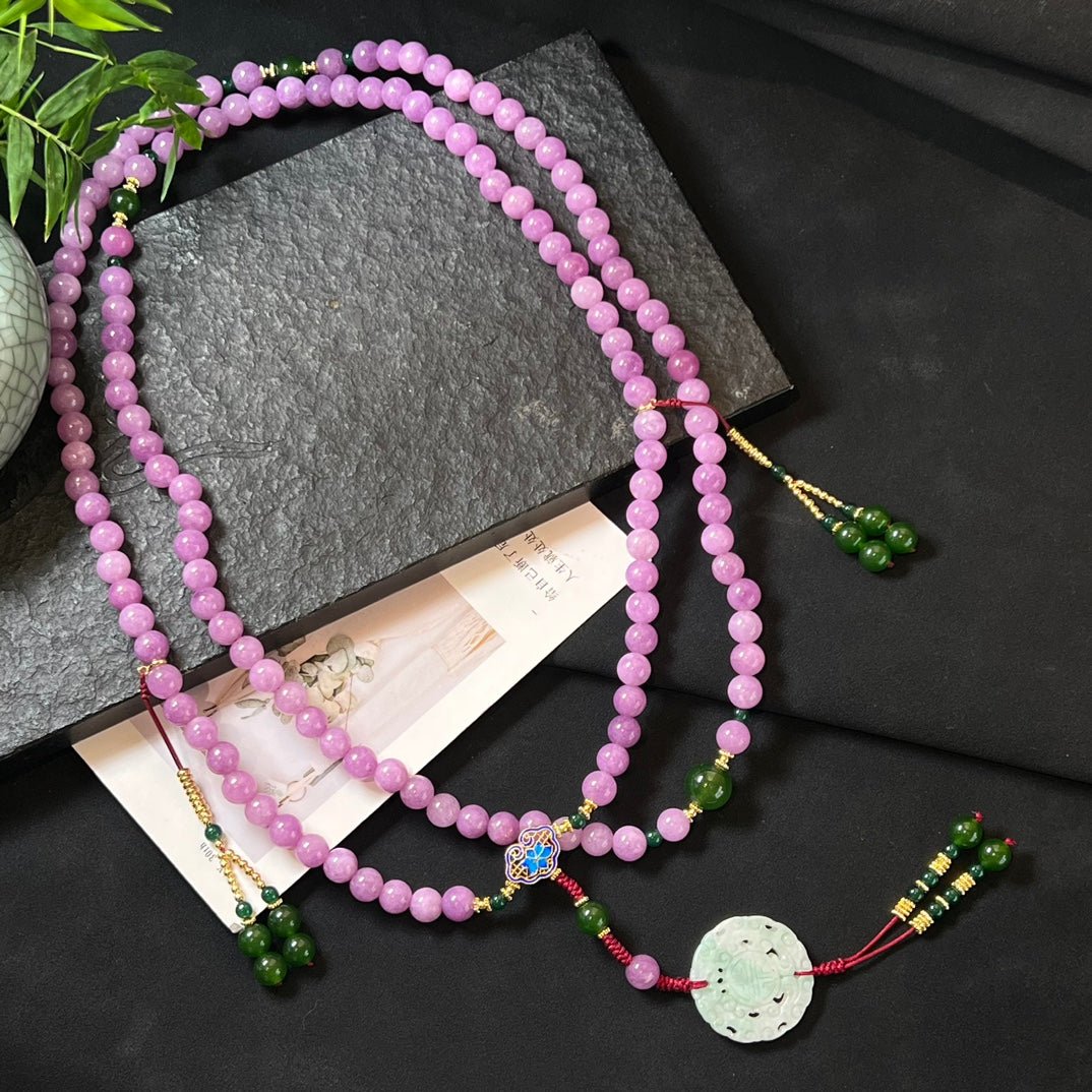 Fashion Aventurine Crossbody Necklace - jewelry - weilin.com