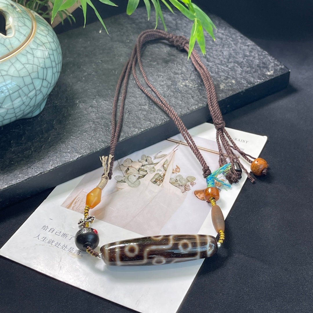 Fashion Braided Dzi Bead Clavicle Necklace - jewelry - weilin.com