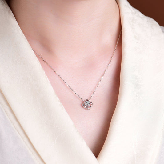 Fashionable and creative four - leaf clover pendant necklace - jewelry - weilin.com