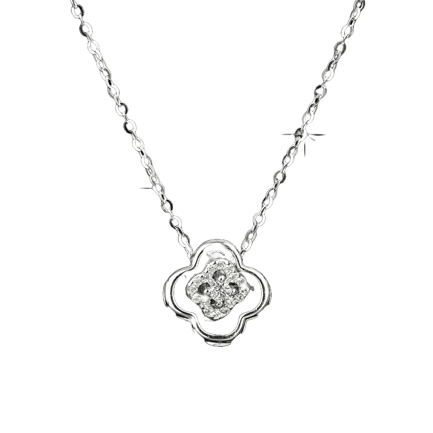 Fashionable and creative four - leaf clover pendant necklace - jewelry - weilin.com
