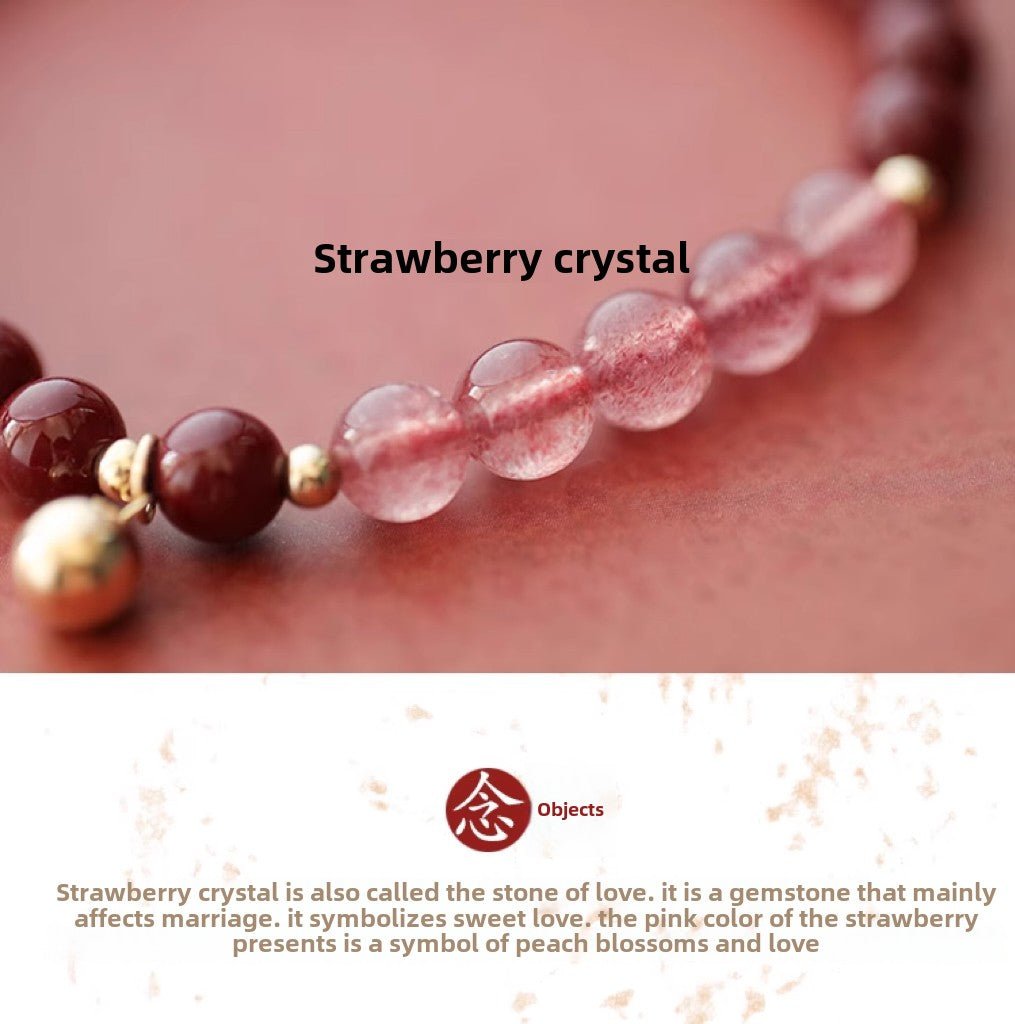 Fashionable Chinese style cinnabar purple gold sand bracelet Emperor sand crystal bracelet - jewelry - weilin.com