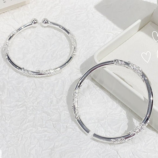 Fashionable flower sterling silver bracelet - jewelry - weilin.com