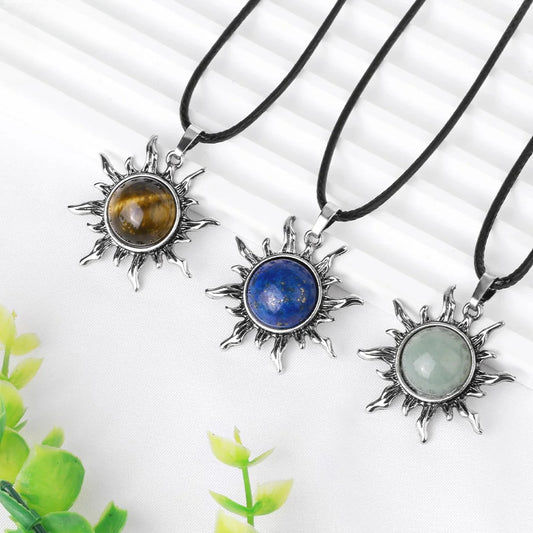 Vintage Amethyst Sunflower Pendant