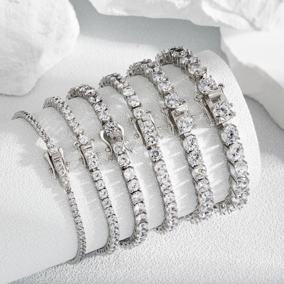 Full row zircon bracelet - jewelry - weilin.com