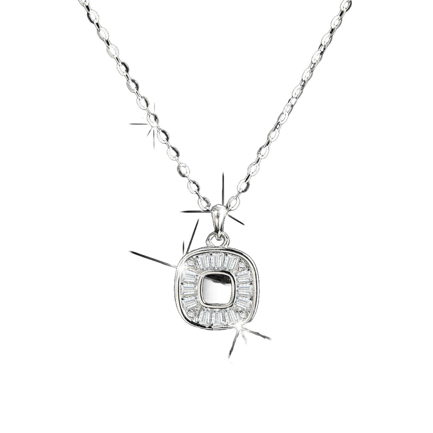 High Design Hollow Cubic Zirconia Pendant Necklace - jewelry - weilin.com