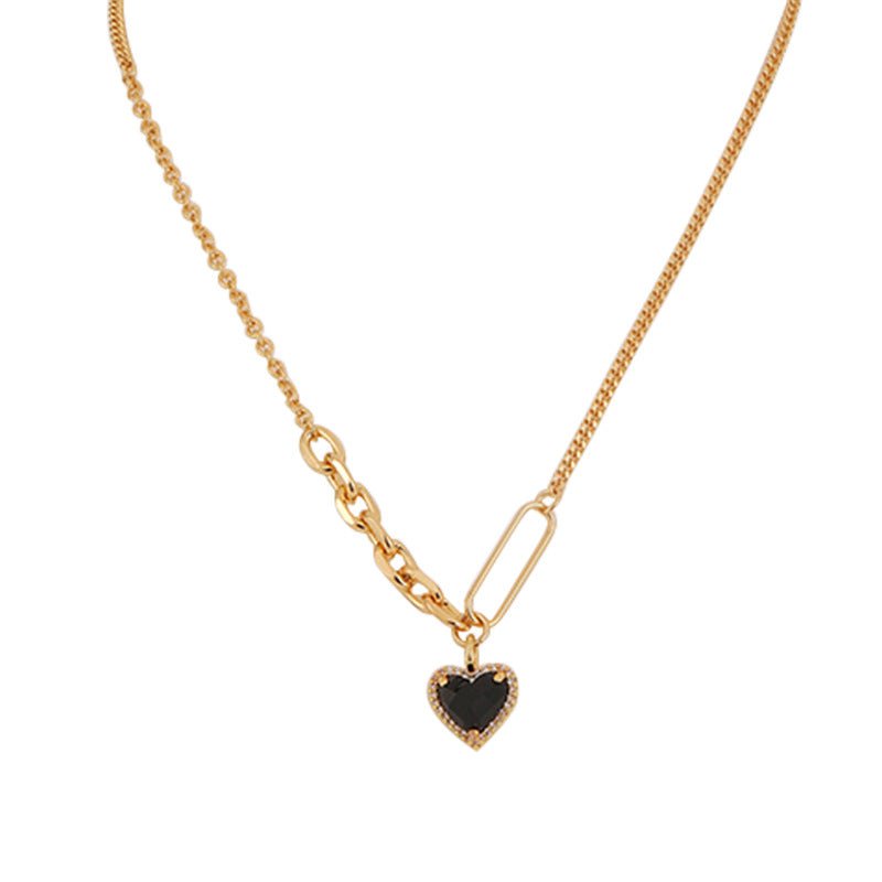High - end black heart necklace for women - jewelry - weilin.com