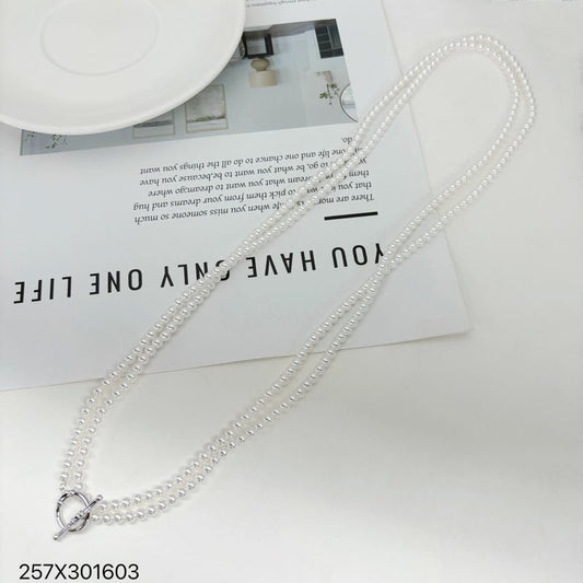 High - end multi - layer imitation pearl necklace - jewelry - weilin.com