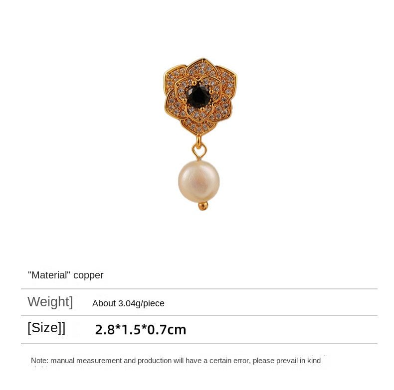 High Fashion Camellia Freshwater Pearl Earrings - jewelry - weilin.com