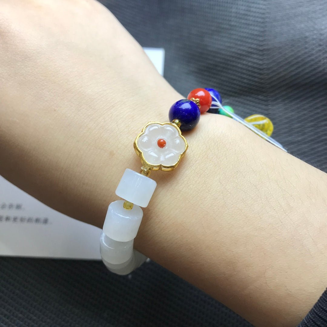Lapis Lazuli and Hetian Jade Bracelet - jewelry - weilin.com