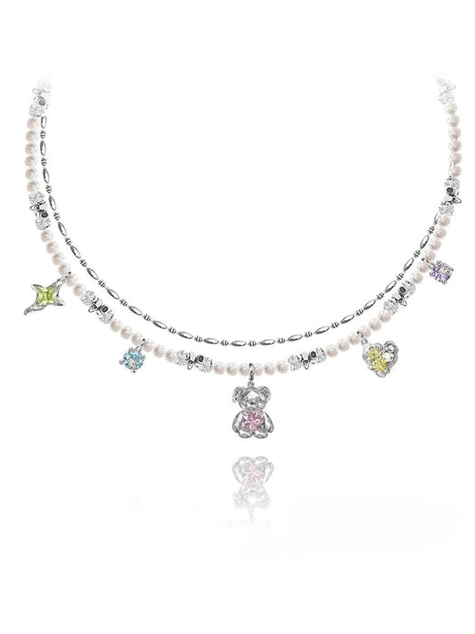 Millennial style cute bear necklace - jewelry - weilin.com