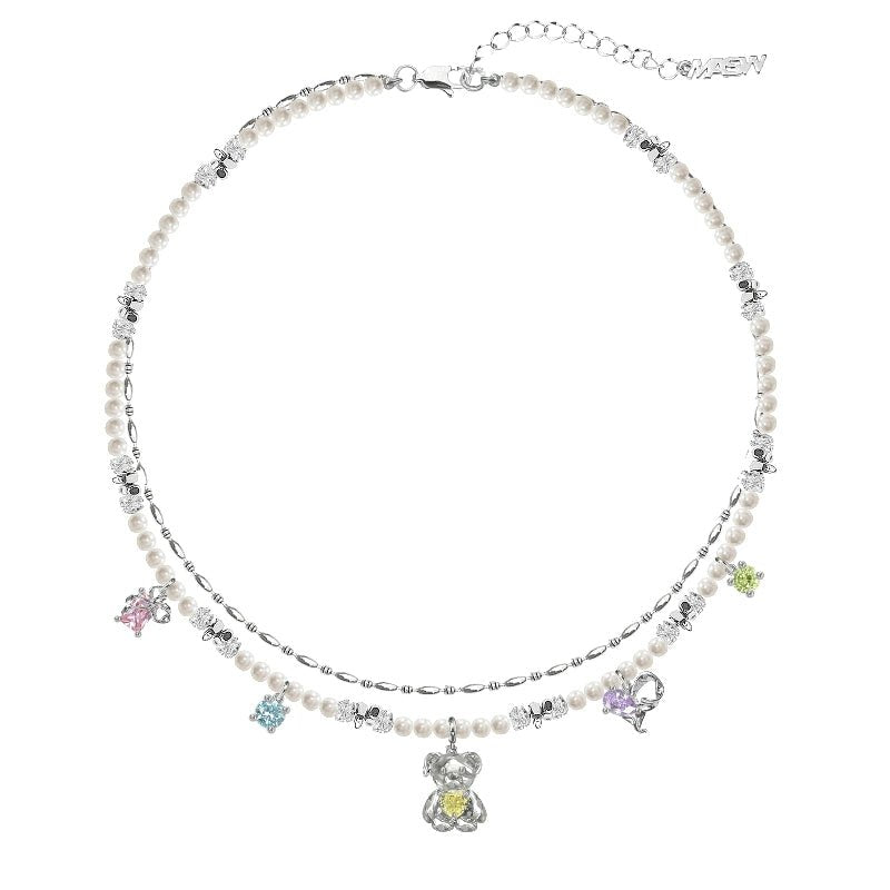 Millennial style cute bear necklace - jewelry - weilin.com