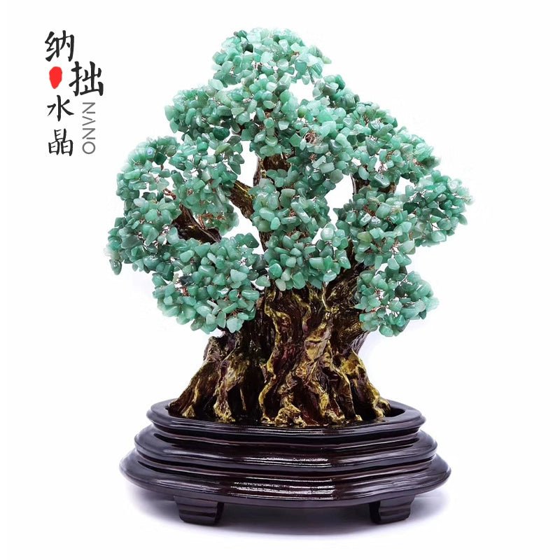 Natural crystal money tree Feng Shui fortune - attracting ornaments - jewelry - weilin.com