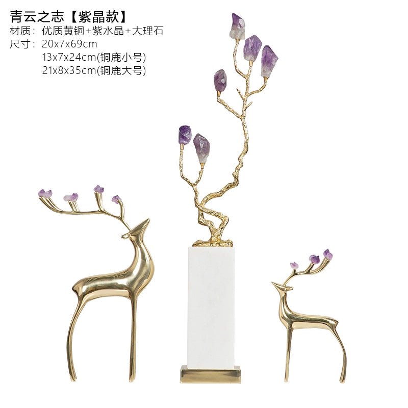 Natural crystal treasure fortune tree ice crack decorative ornaments - jewelry - weilin.com