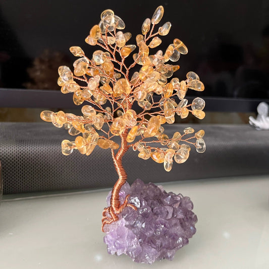 Natural Money Tree Fortune - attracting Crystal Ornaments - jewelry - weilin.com