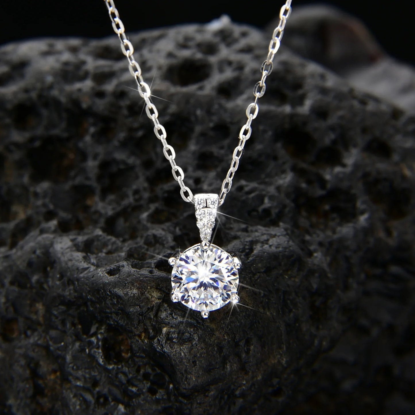 Noble single crystal pendant necklace - jewelry - weilin.com