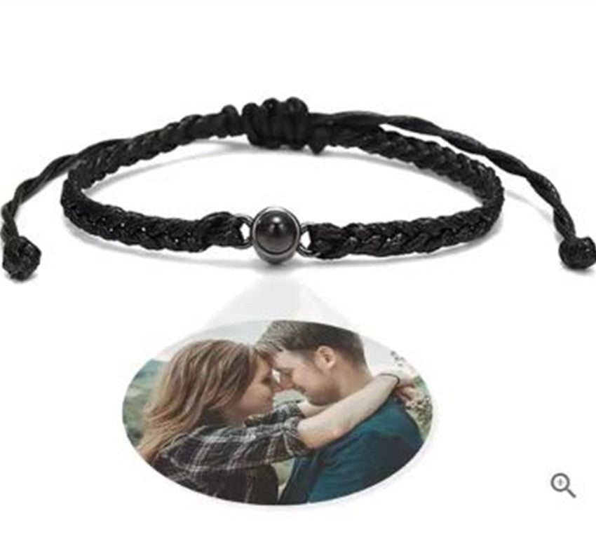 Photo language projection woven bracelet - jewelry - weilin.com