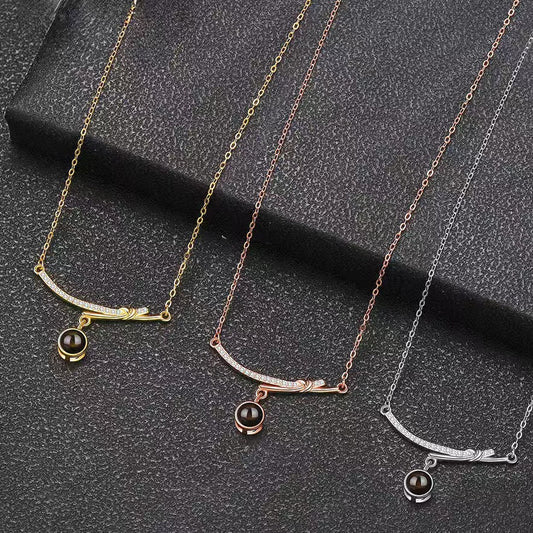 Photo Projection Butterfly Necklace - jewelry - weilin.com