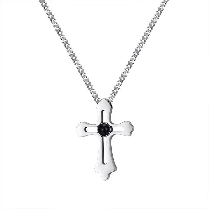 Photo Projection Cross Necklace - jewelry - weilin.com