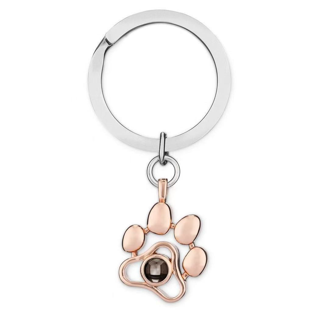 Photo projection dog paw necklace - jewelry - weilin.com