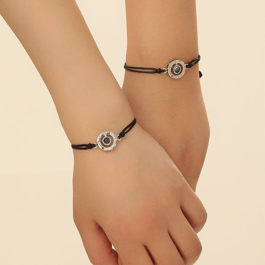 Photo projection Roman ring couple bracelet - jewelry - weilin.com