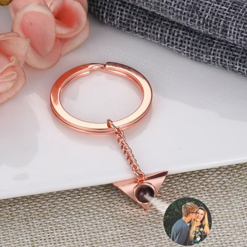 Photo projection triangle necklace - jewelry - weilin.com
