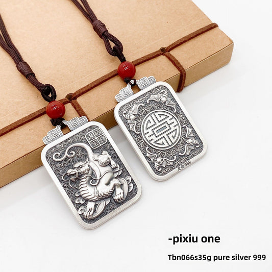 Pixiu brand sterling silver pendant necklace - jewelry - weilin.com