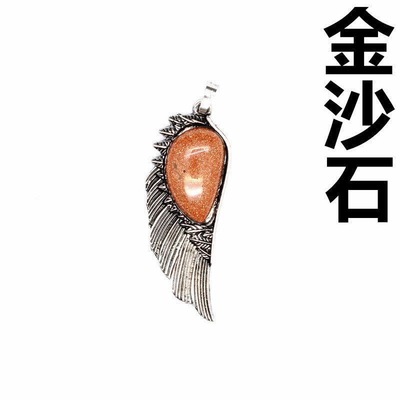 Punk Vintage Crystal Wing Pendant - jewelry - weilin.com