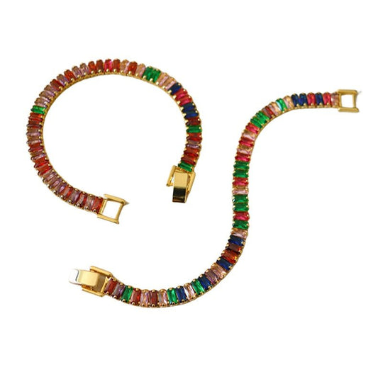 Retro Temperament Dopamine Zircon Bracelet - jewelry - weilin.com