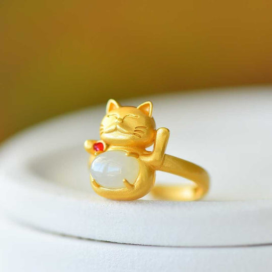 S925 Silver Inlaid Hetian Nephrite "Attract Wealth & Gather Blessings" Jewelry Set Product Description(English) - jewelry - weilin.com