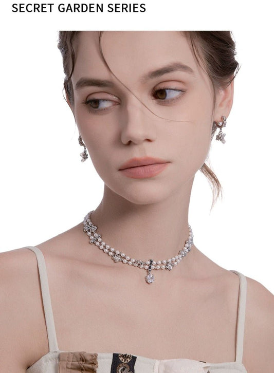 Secret garden pearl necklace - jewelry - weilin.com