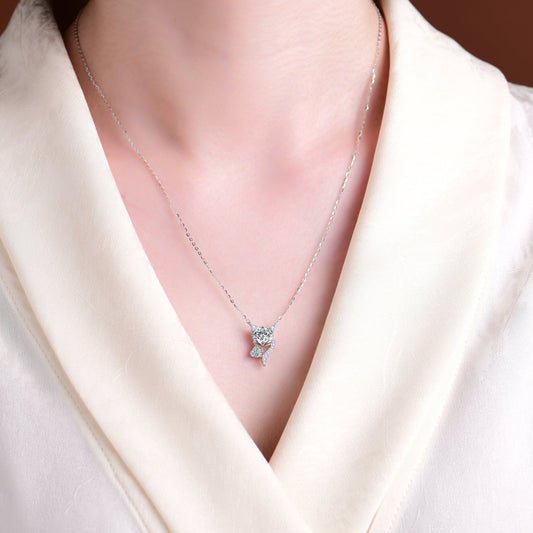 Seductive and sexy fox specially designed zircon pendant necklace - jewelry - weilin.com