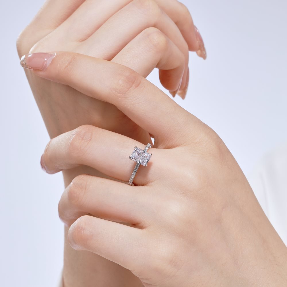 Temperament high carbon diamond stacking ring - jewelry - weilin.com