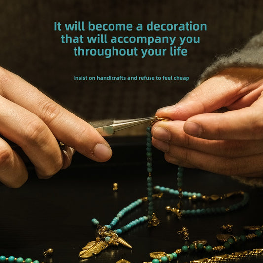 Basket of gold leaf necklace