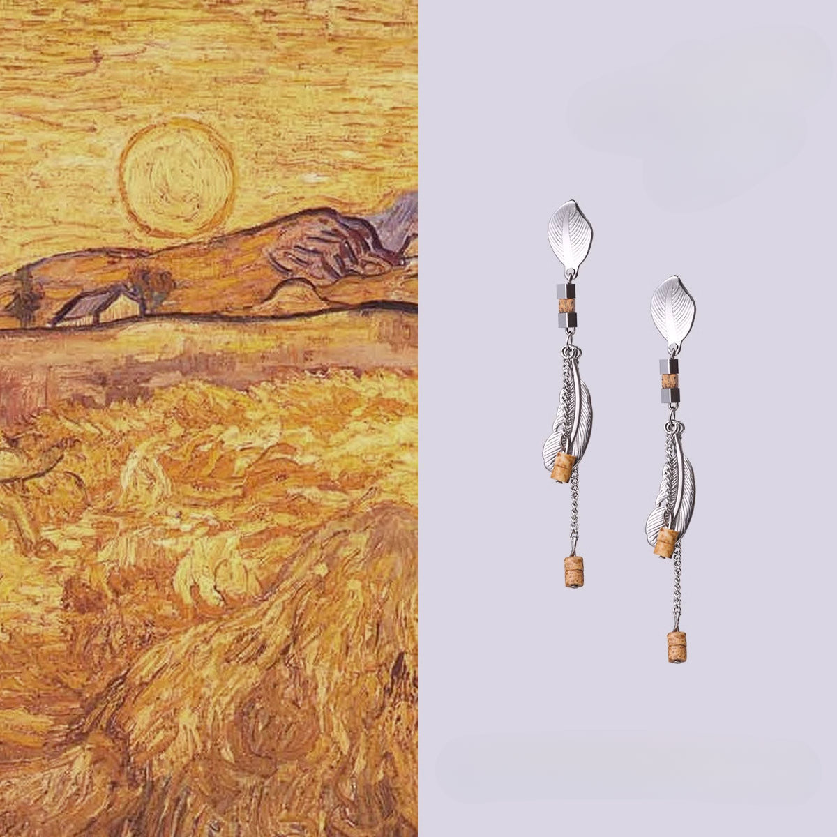 Barley harvest earrings