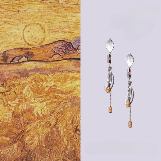 Barley harvest earrings