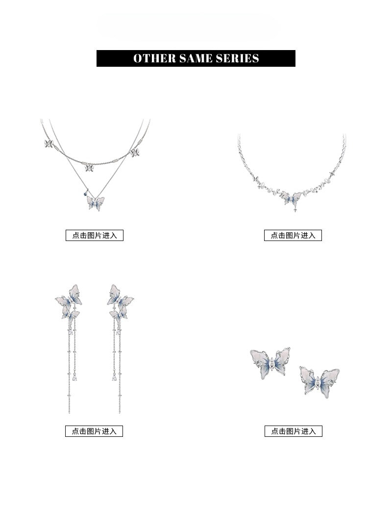 Gradient blue butterfly bracelet