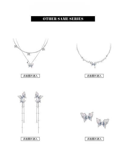 Gradient blue butterfly bracelet