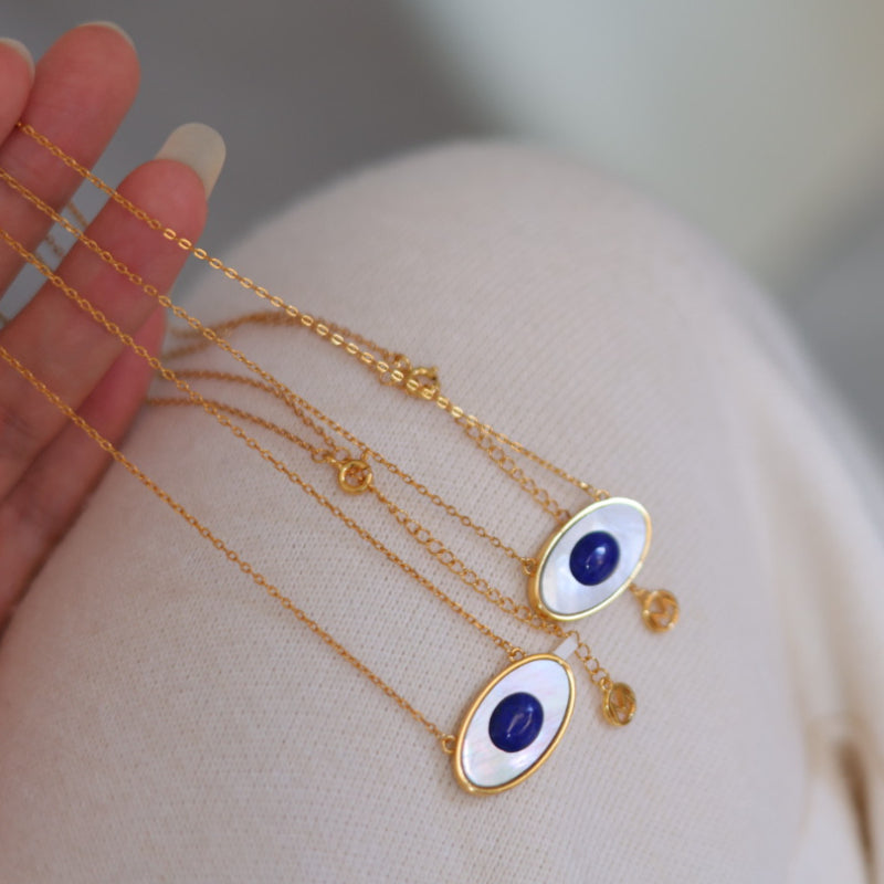 Natural Lapis Lazuli Collarbone Necklace