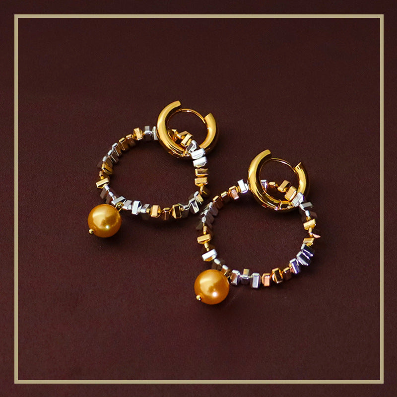 High-end personalized design silver pearl earrings - jewelryweilin