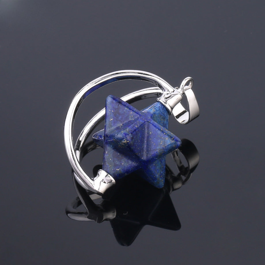 Merkaba six-pointed star pendant necklace