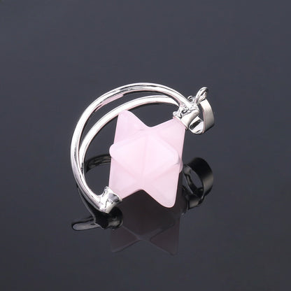 Merkaba six-pointed star pendant necklace