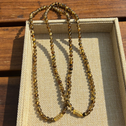 Spiritual herb amber necklace