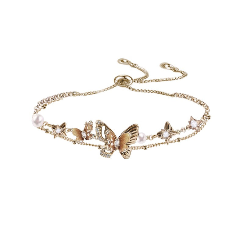 Dried leaf butterfly gradient butterfly bracelet