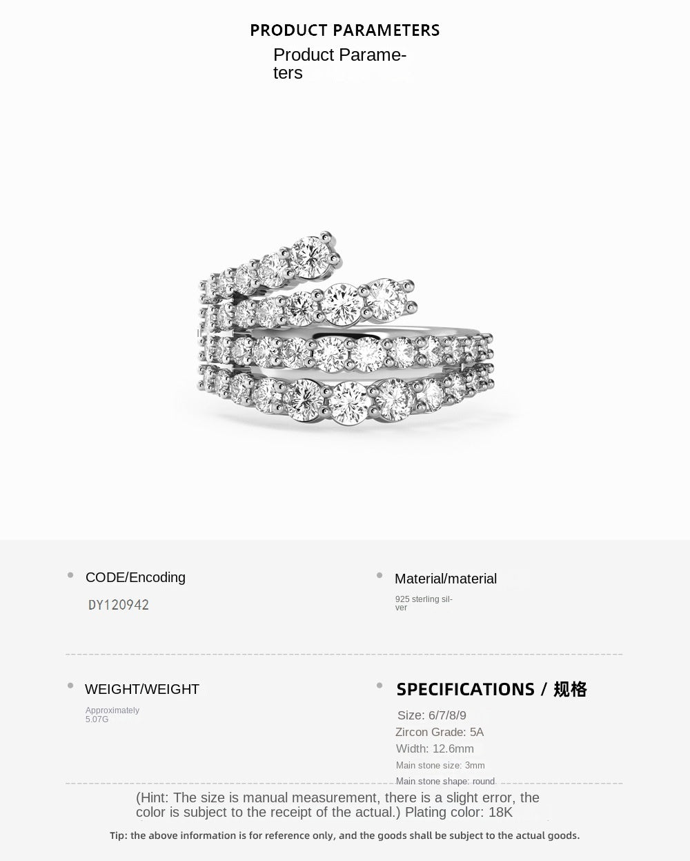 Fashionable and personalized spiral full diamond ring - jewelryweilin