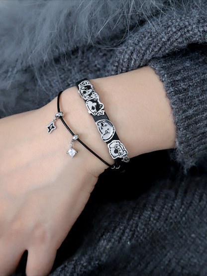 Happy puppy leather bracelet